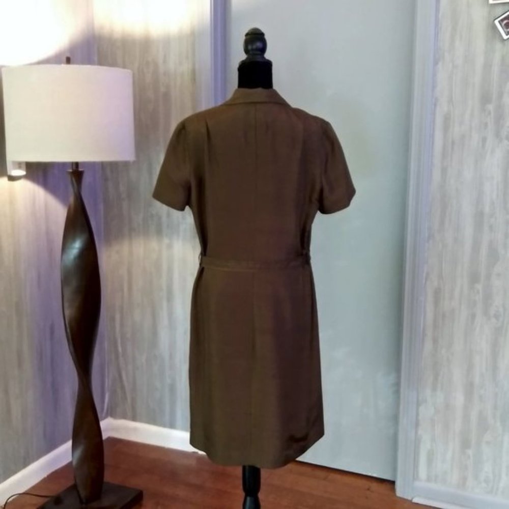 Liz Claiborne 100% Silk double-breasted Dress - Picture 3 of 4